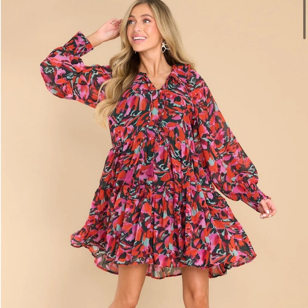 Mod on Trend Floral Dress